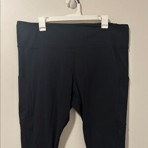 Lululemon Plus Size Black Fast and Free 7/8 Leggings Size 20